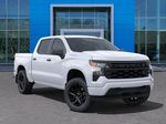 White[Summit White] 2025 Chevrolet Silverado 1500 Custom Left Front Rim and Tire Photo in Calgary AB