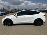 White[Pearl White Multi-Coat] 2023 Tesla Model Y Left Side Photo in Edmonton AB