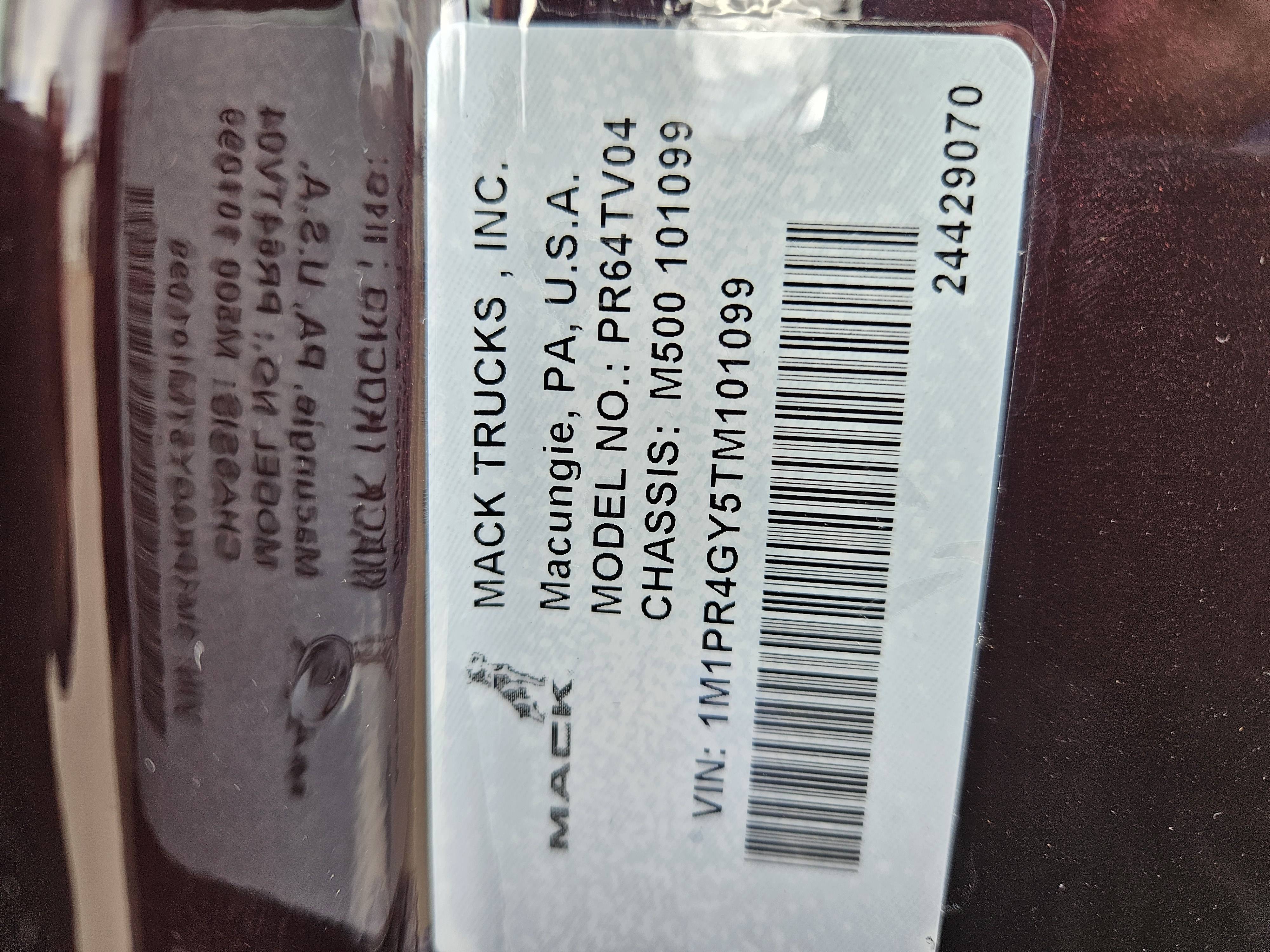 Slide images of 2026 MACK PIONEER 64T 76H