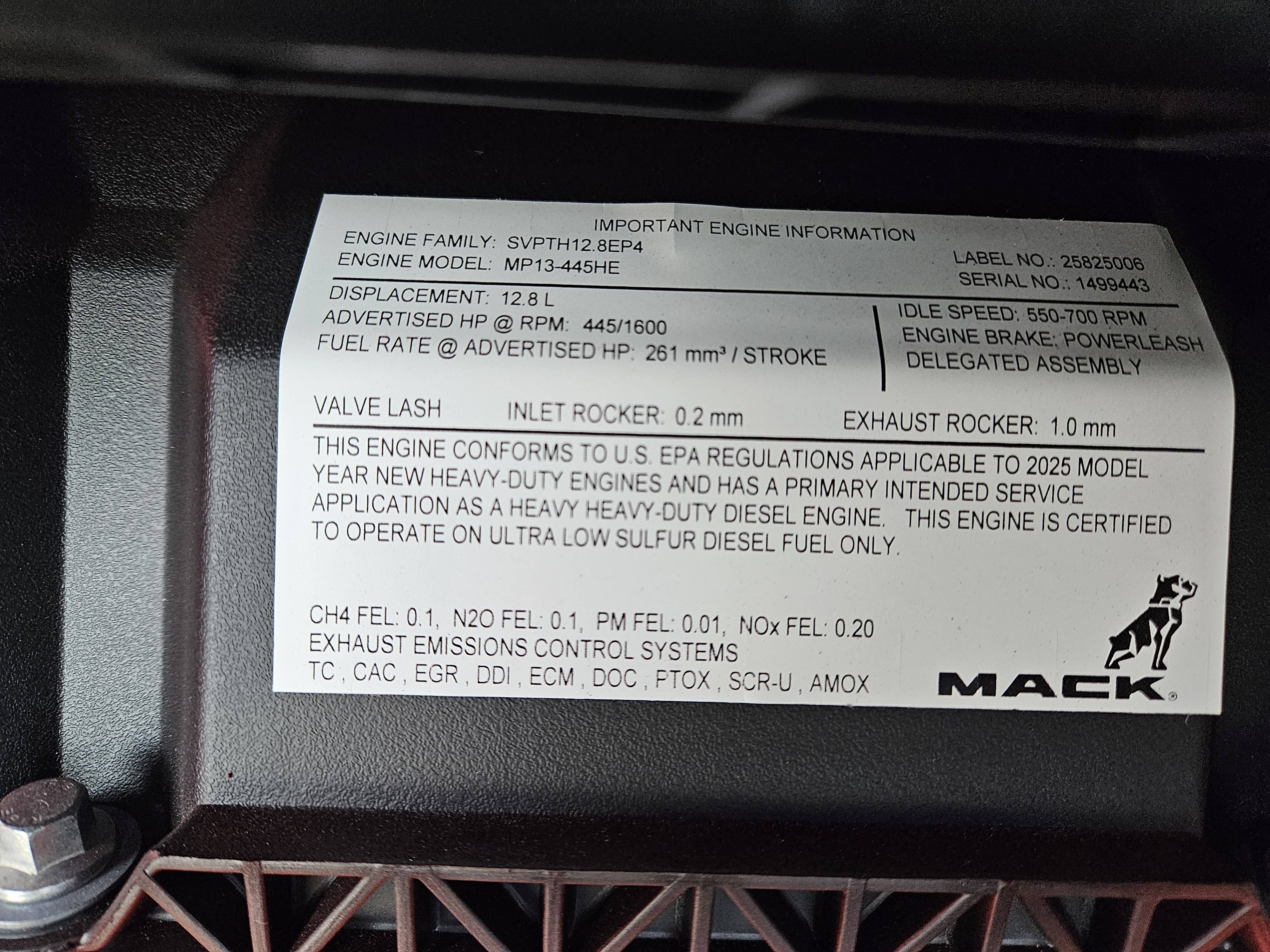 Slide images of 2026 MACK PIONEER 64T 76H