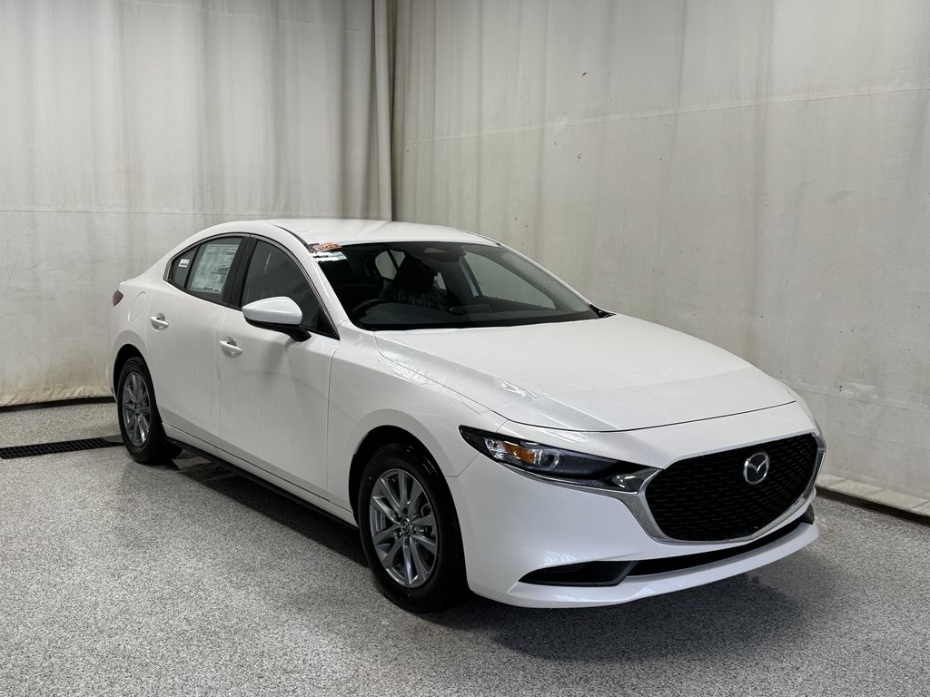 SNOW FLAKE WHITE PEARL-BLACK 2026 Mazda MAZDA3 Sedan  Automatic