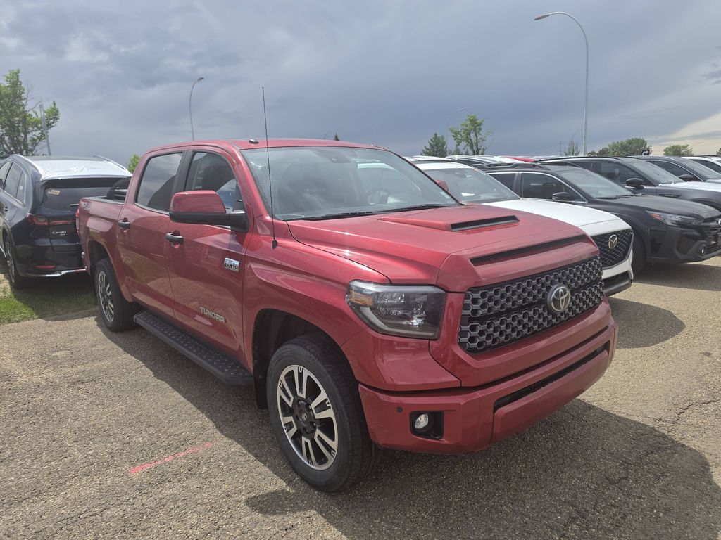 Red 2019 Toyota Tundra TRD Pro CrewMax 5.7L 4WD Pickup Truck Four-Wheel Drive Automatic