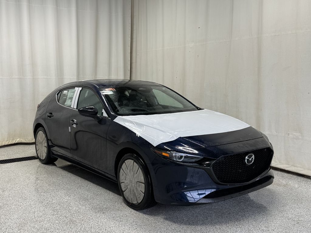 DEEP CRYSTAL BLUE MICA-BLACK 2026 Mazda MAZDA3 Sport Hatchback  Automatic