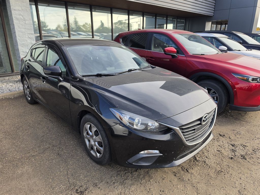 Black 2015 Mazda MAZDA3 Hatchback Front-Wheel Drive Manual