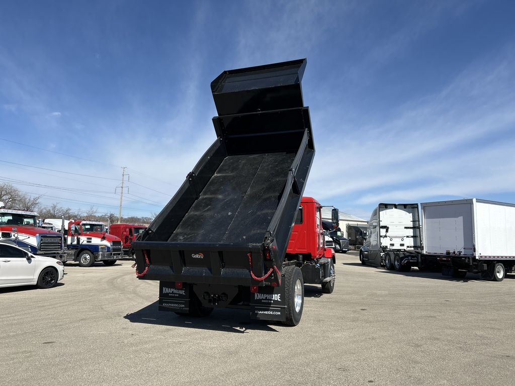 Slide images of 2025 MACK MD642 with 14' Galion Landscaping Body
