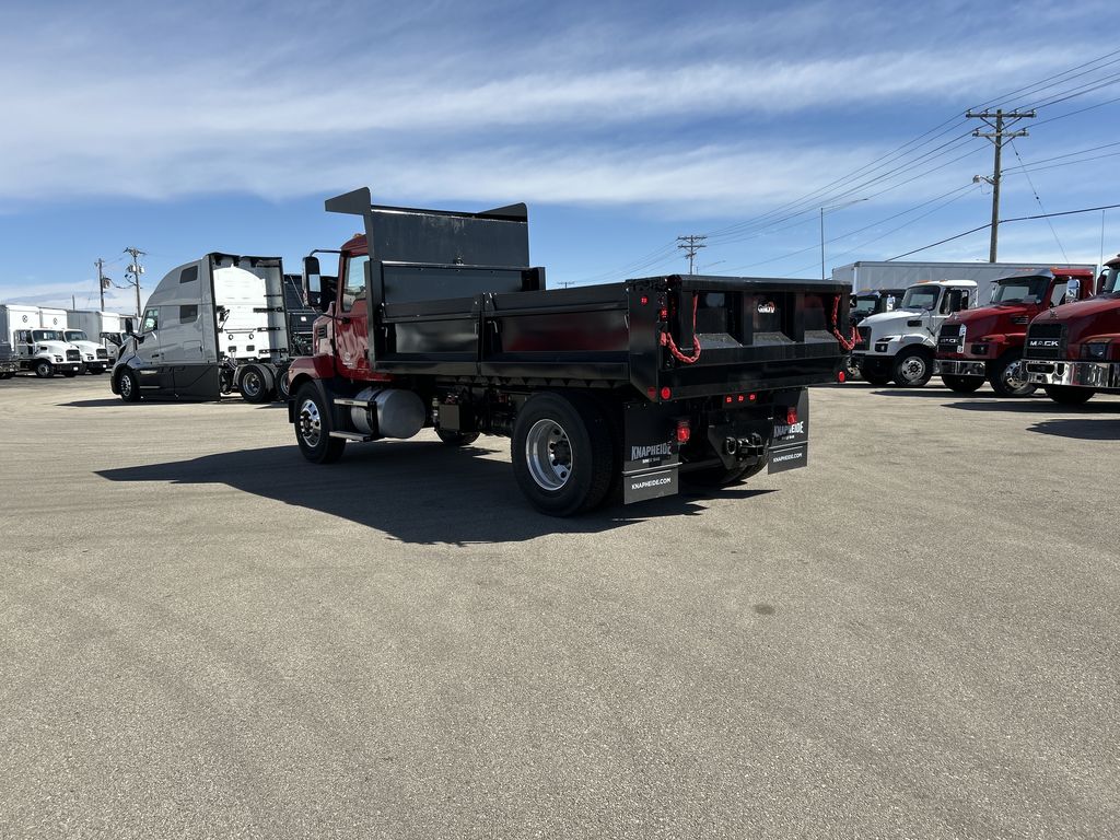 Slide images of 2025 MACK MD642 with 14' Galion Landscaping Body