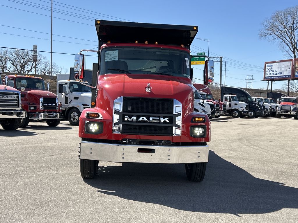 Slide images of 2025 MACK MD642 with 14' Galion Landscaping Body