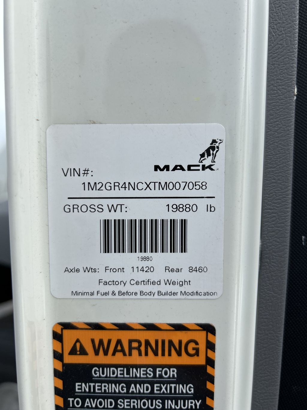Slide images of 2026 MACK GR84B