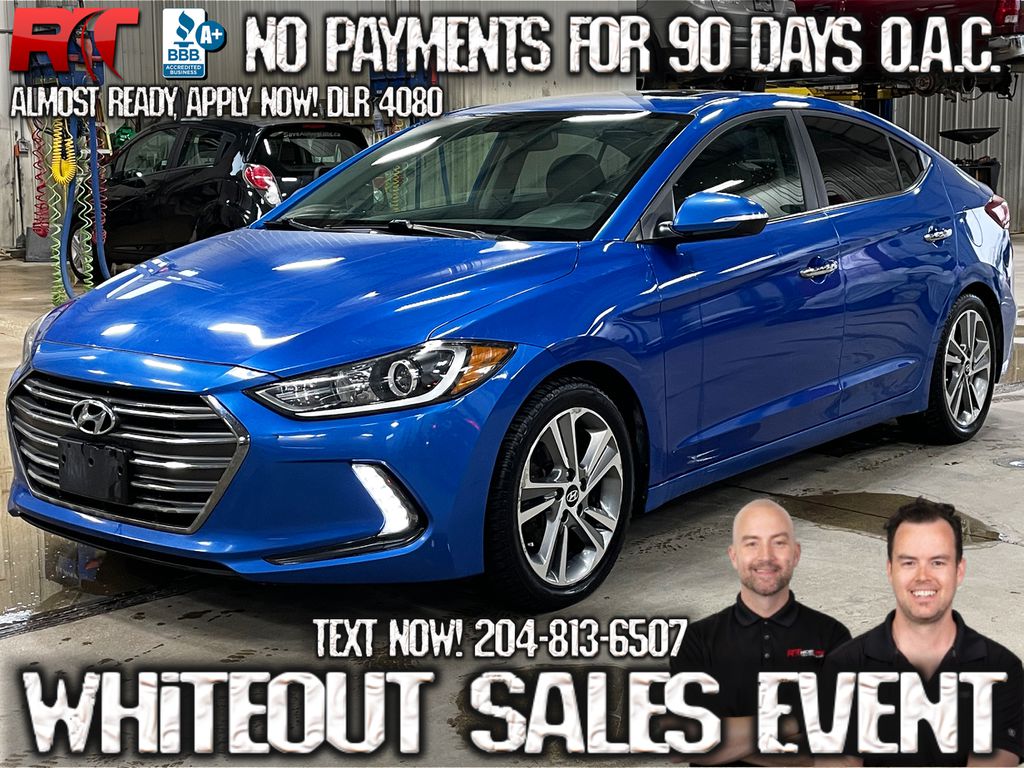Blue[Marina Blue Metallic] 2017 Hyundai Elantra Limited - Leather, Sunroof, Navigation