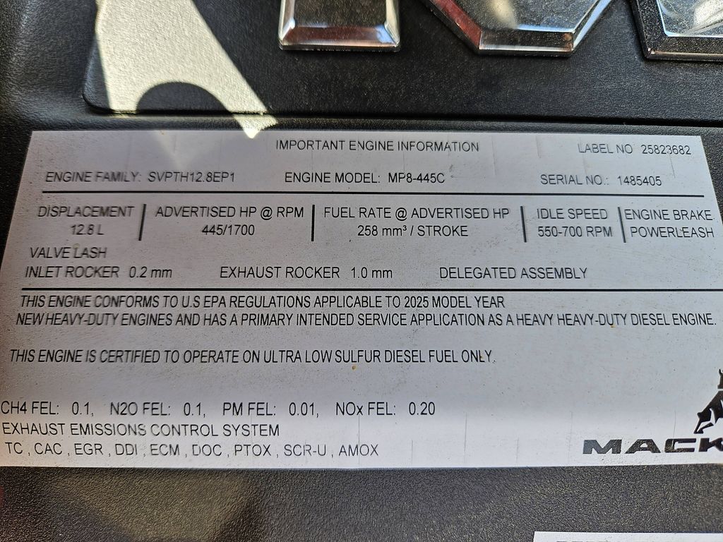 Slide images of 2026 MACK GR64B