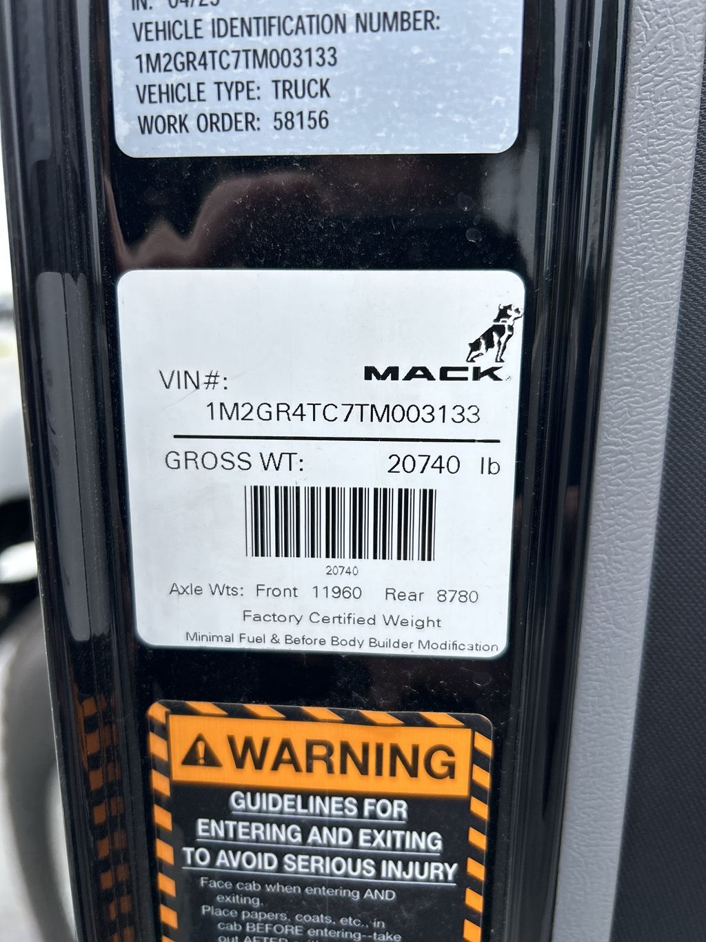 Slide images of 2026 MACK GRANITE