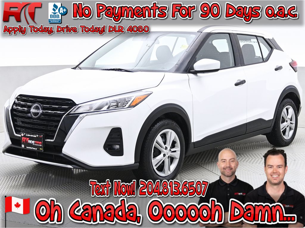 White[Fresh Powder] 2022 Nissan Kicks S - Apple CarPlay / Android Auto, Backup Camera