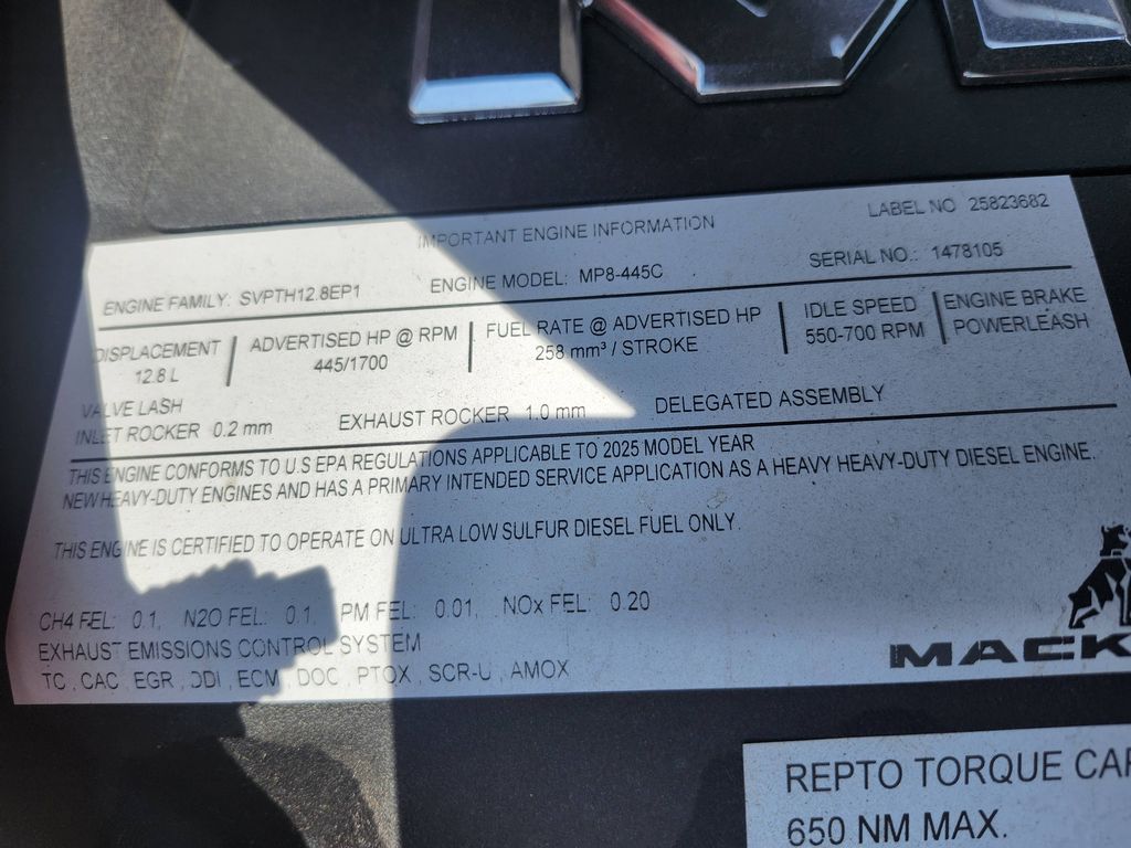 Slide images of 2026 MACK GR104B
