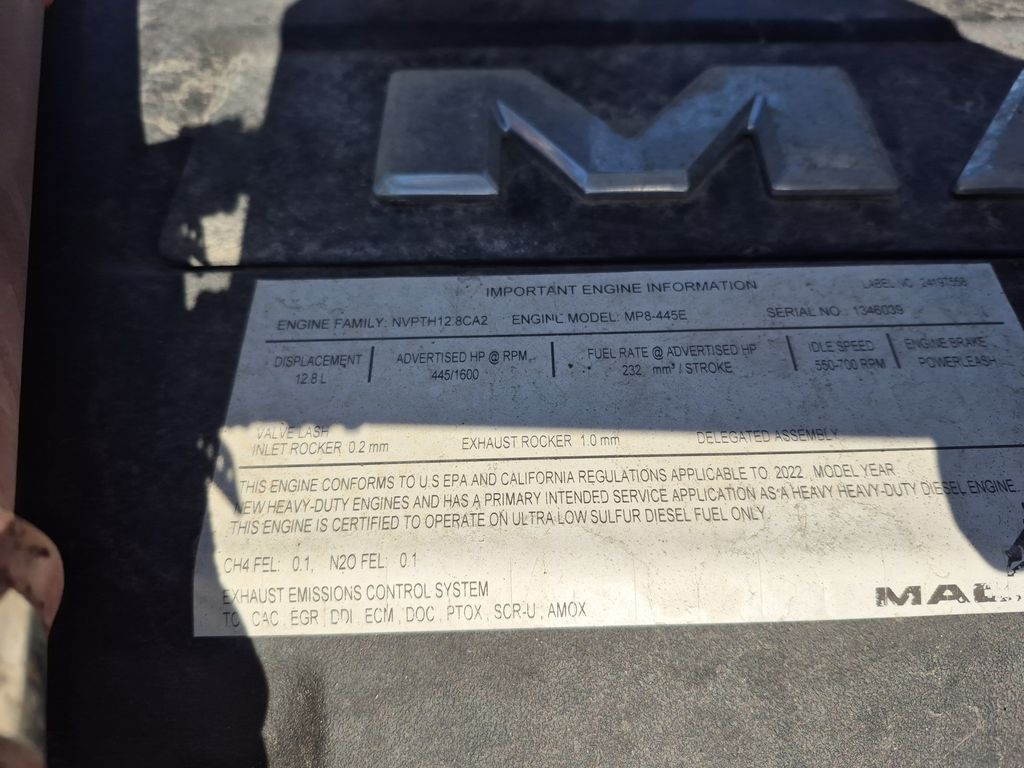 Slide images of 2023 MACK AN64T