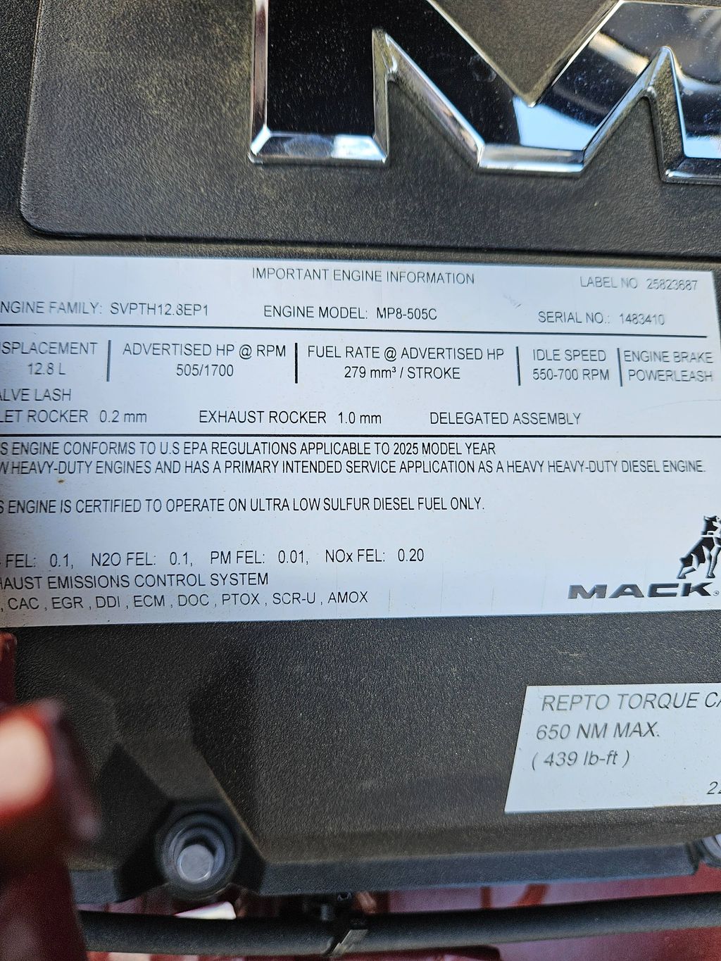 Slide images of 2026 MACK GR64B