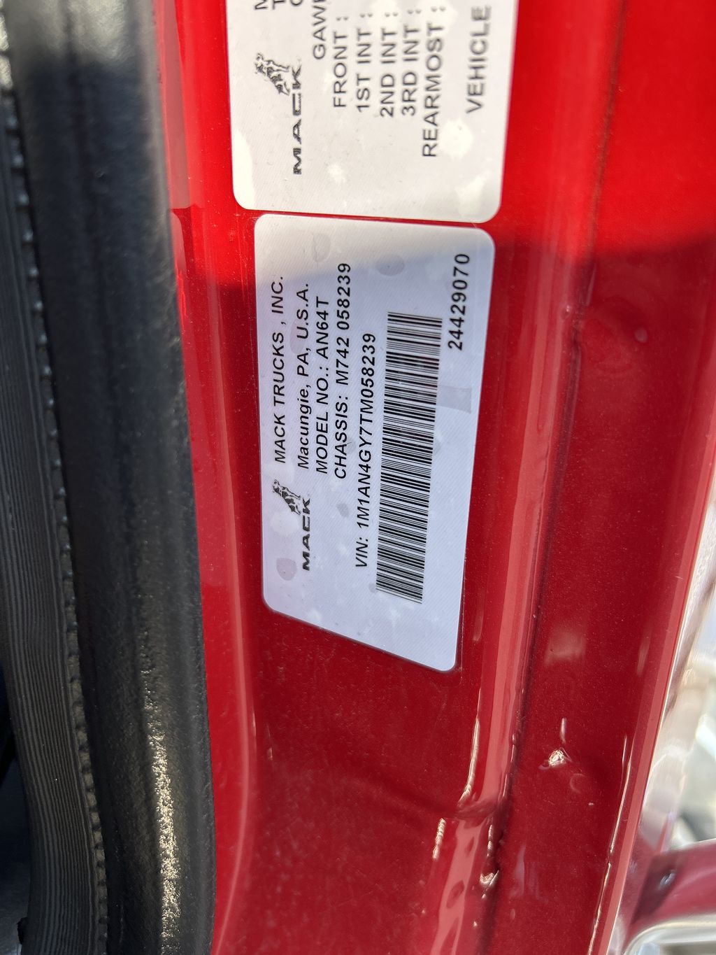 Slide images of 2026 MACK AN64T DC