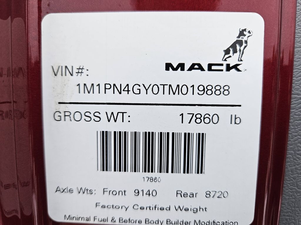 Slide images of 2026 MACK Pinnacle 64T DC