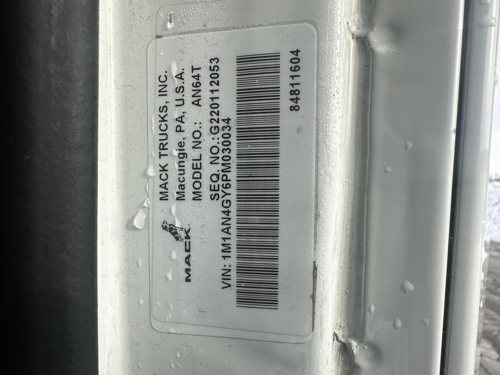 Slide images of 2023 MACK AN64T