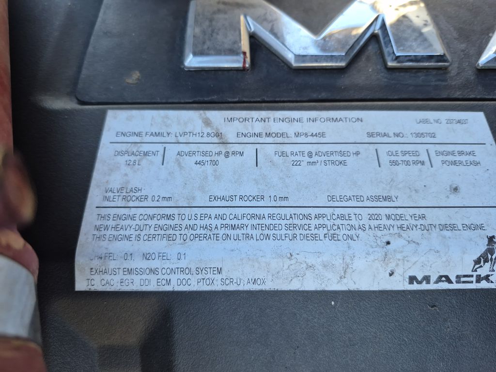 Slide images of 2021 MACK AN64T