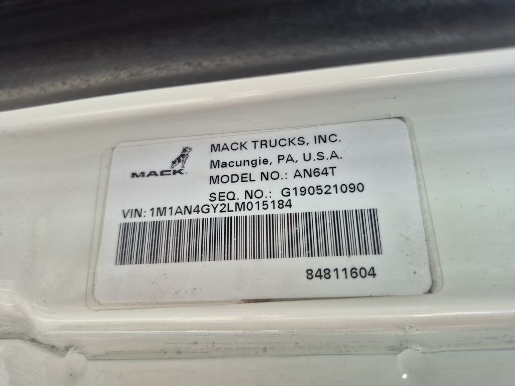 Slide images of 2020 MACK AN64T 