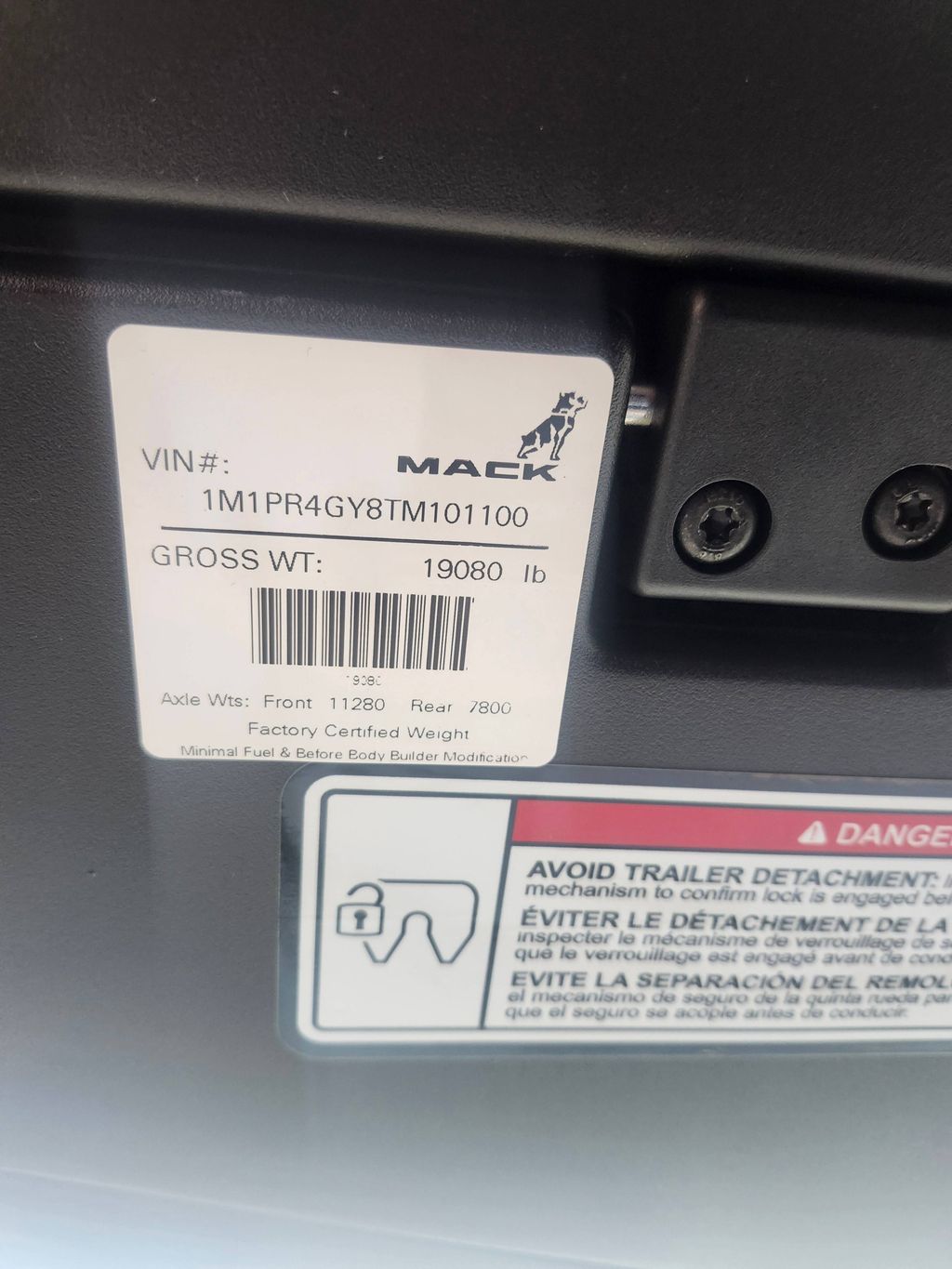 Slide images of 2026 MACK PIONEER 64T 76H