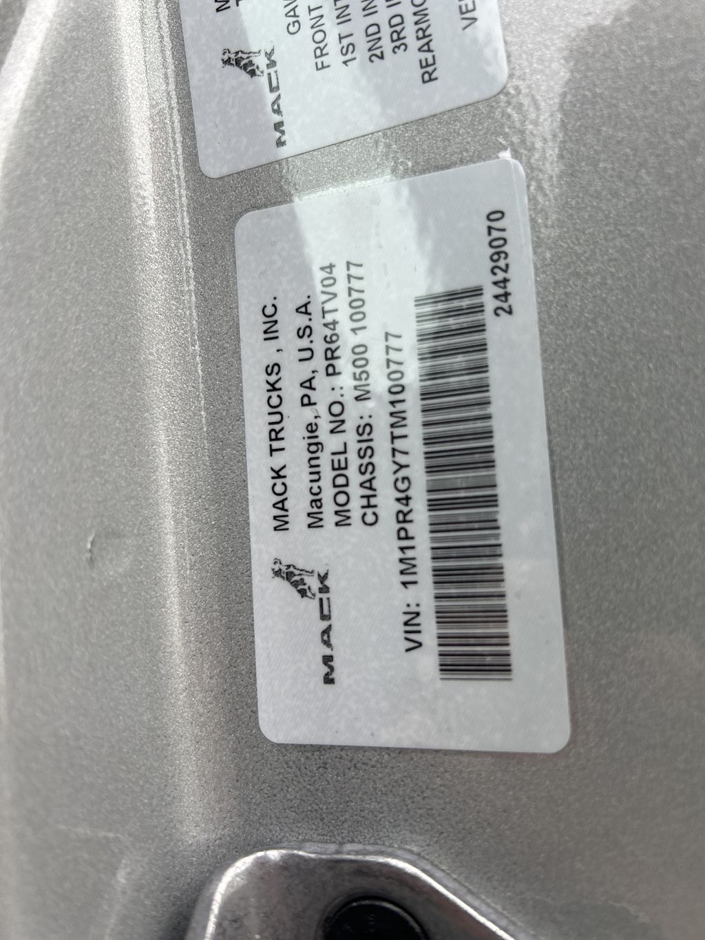 Slide images of 2026 MACK PIONEER 64T 76M