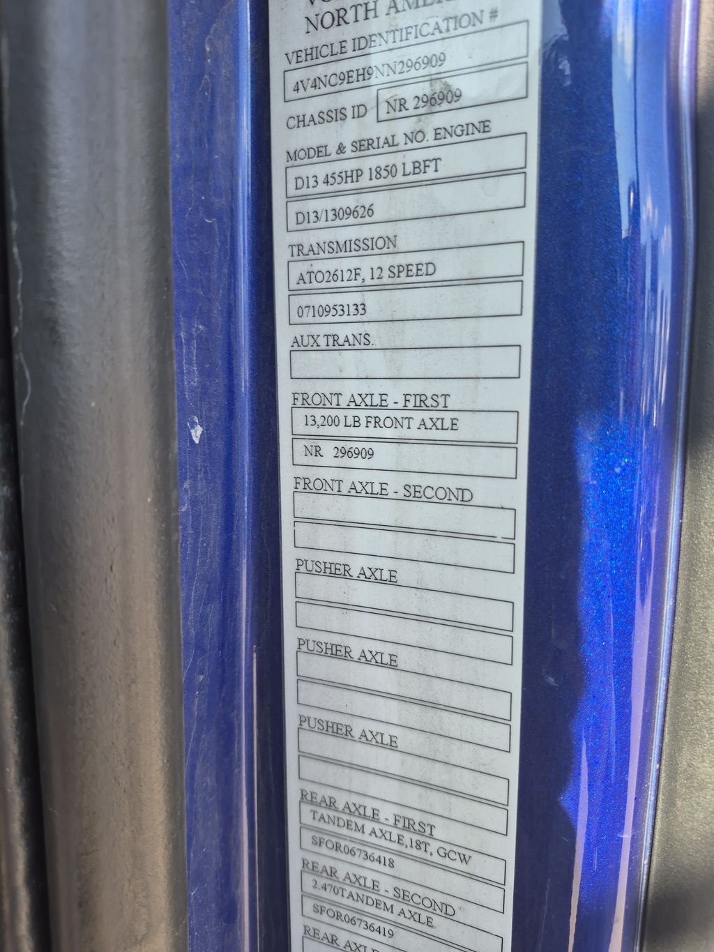 Slide images of 2022 VOLVO VNL64T860