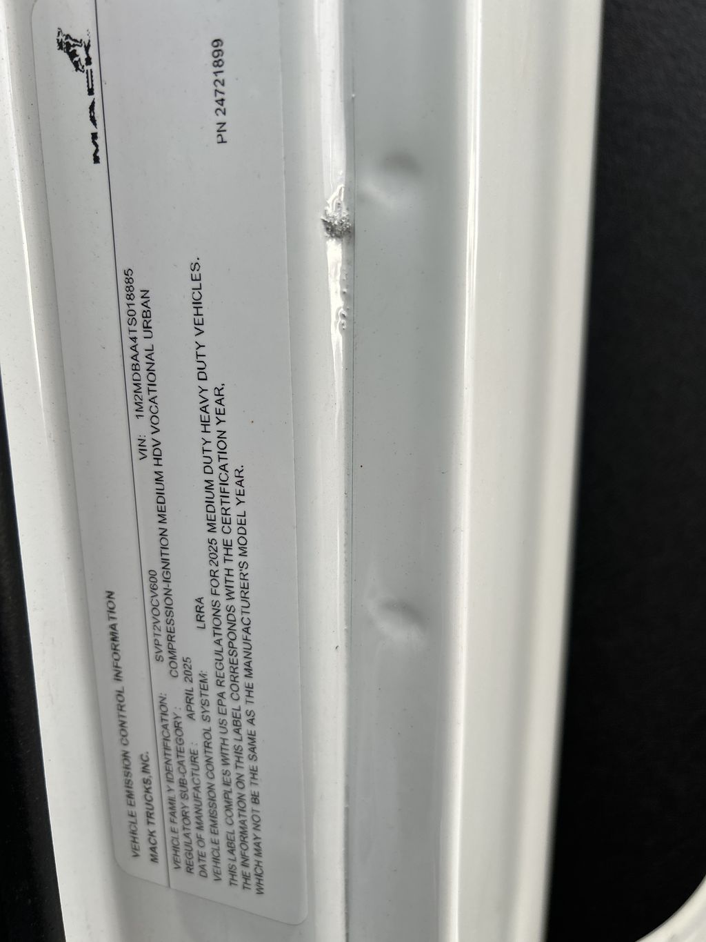 Slide images of 2026 MACK MD642