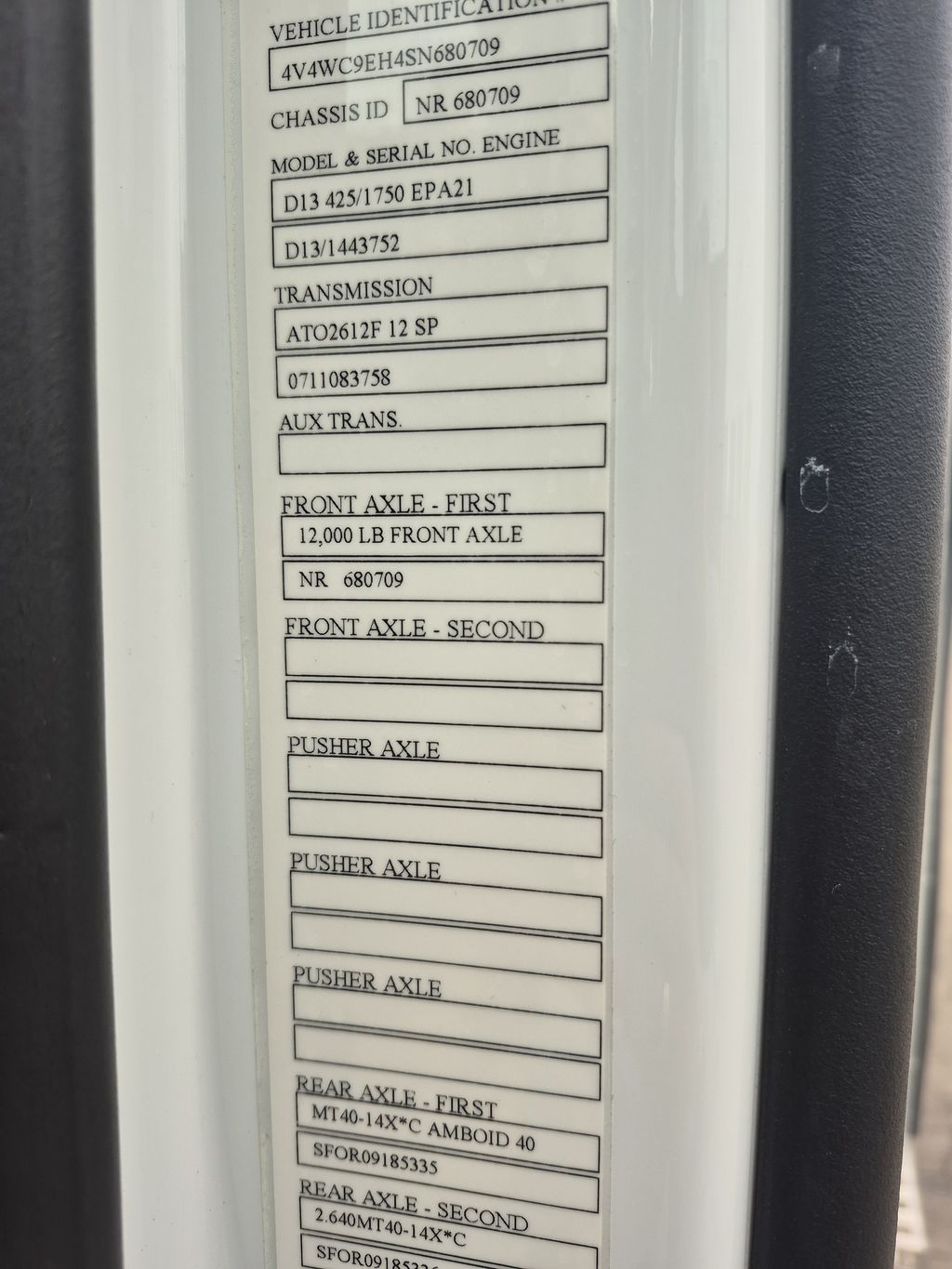 Slide images of 2025 VOLVO VNR64T300 