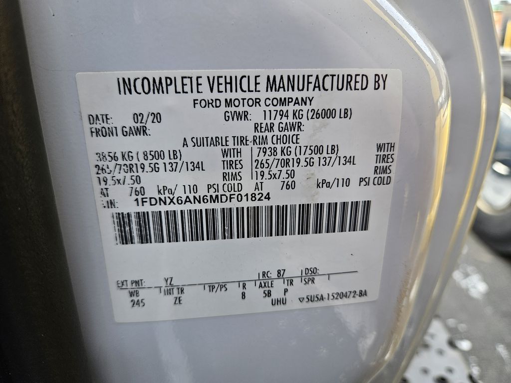 Slide images of 2021 FORD F650 