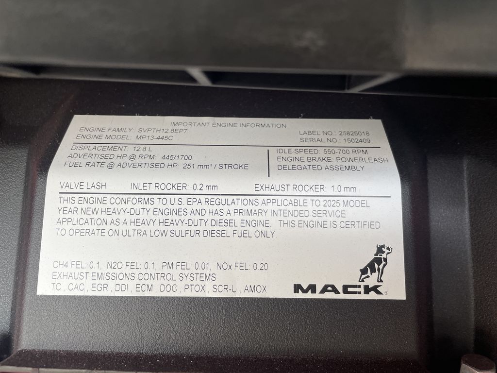 Slide images of 2026 MACK PIONEER 64T 76H