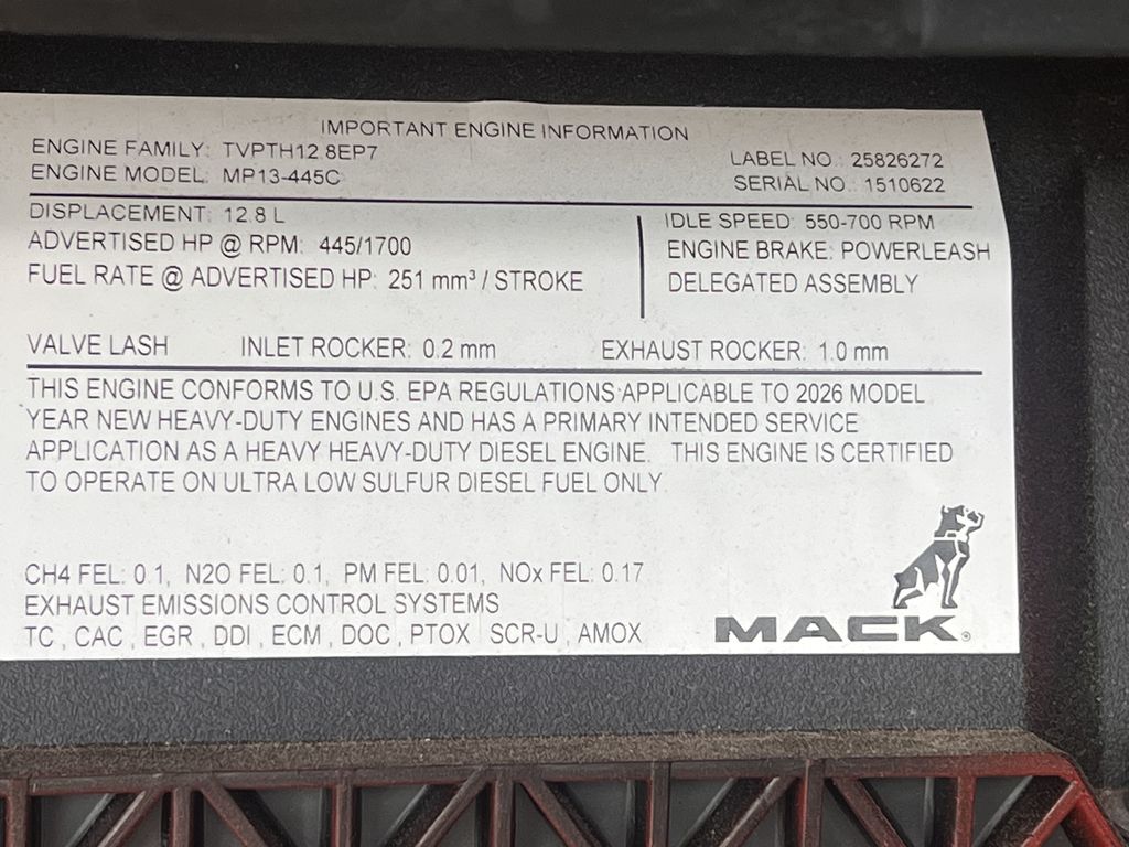 Slide images of 2027 MACK AN64T DC