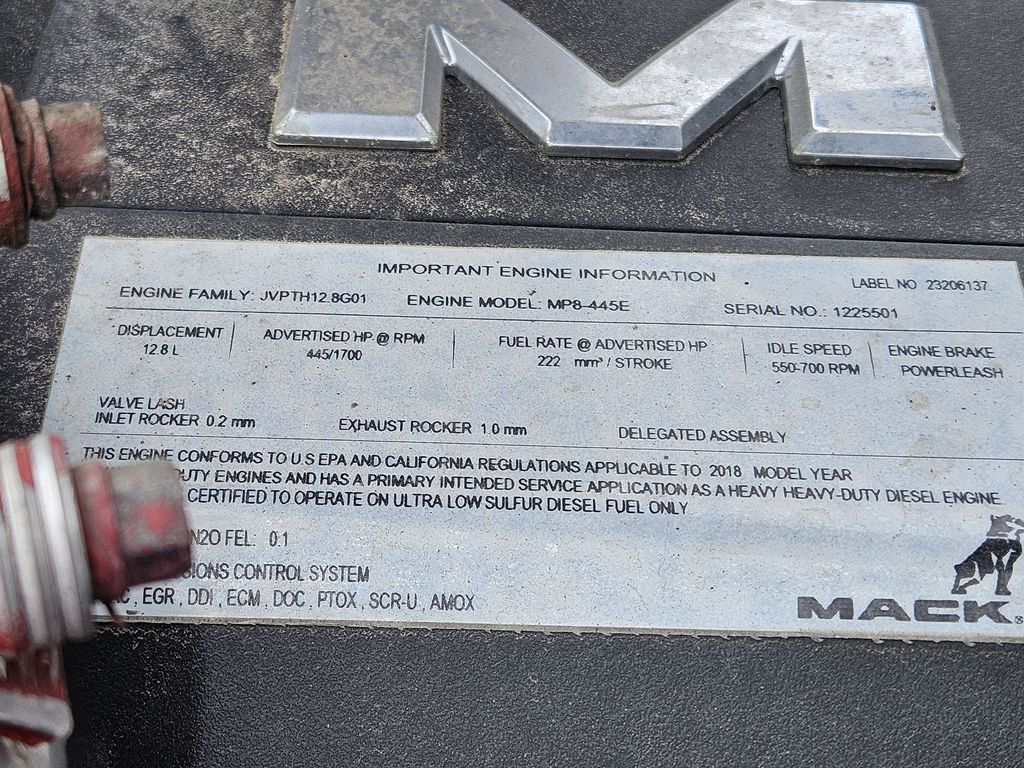 Slide images of 2019 MACK AN64T 