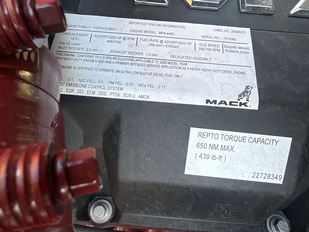Slide images of 2027 MACK Pinnacle 64T DC