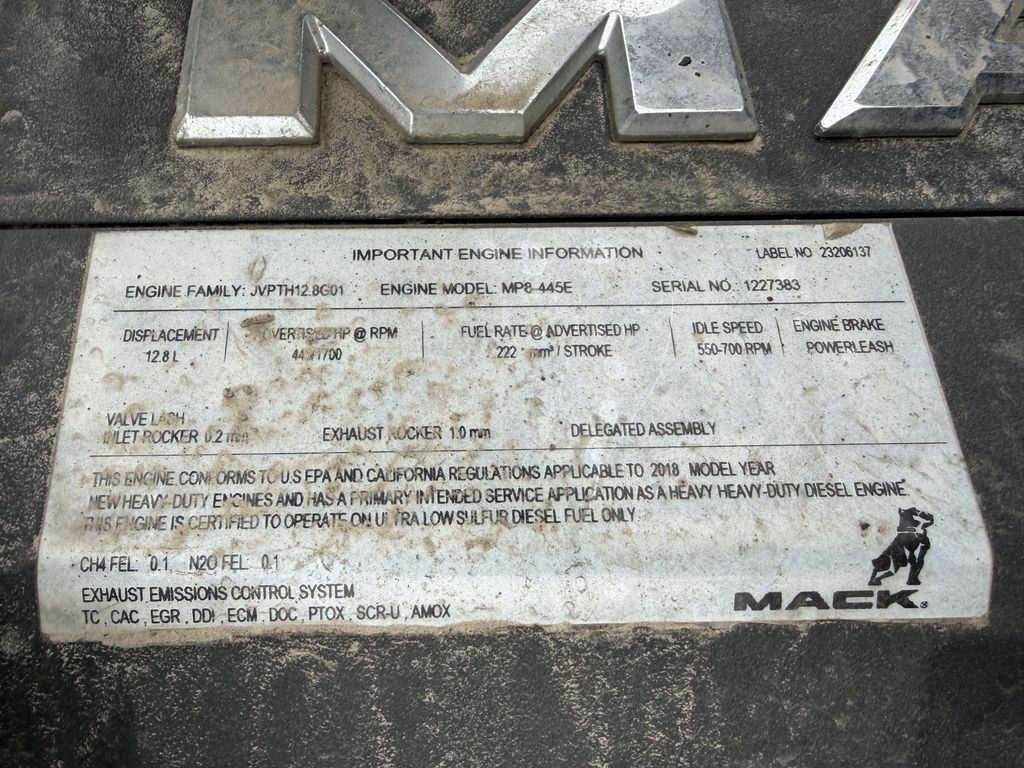 Slide images of 2019 MACK AN64T