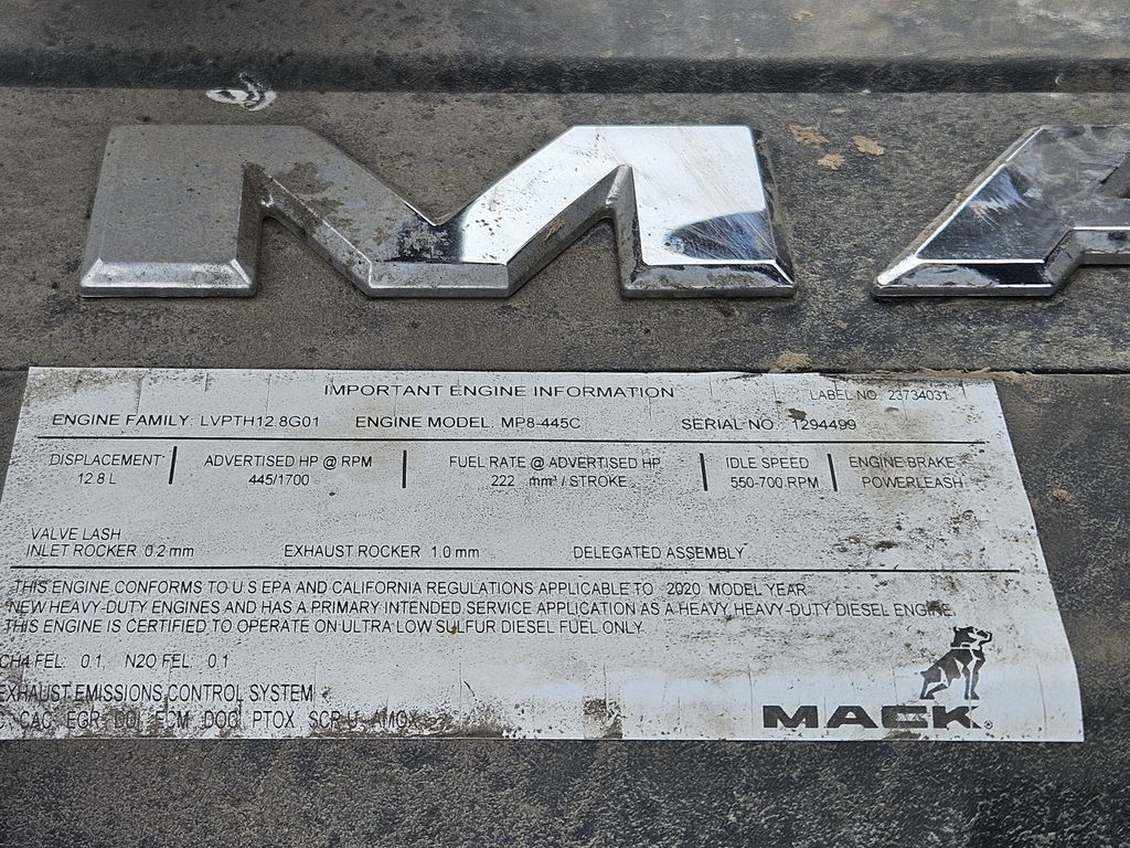 Slide images of 2021 MACK AN64T