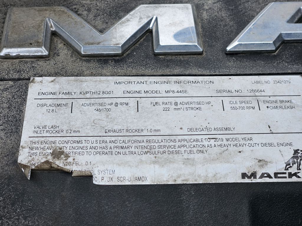 Slide images of 2020 MACK AN64T 