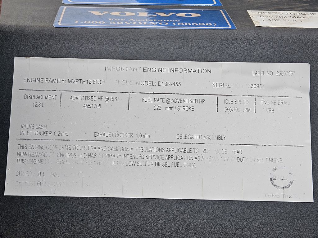 Slide images of 2022 VOLVO VNL64T860