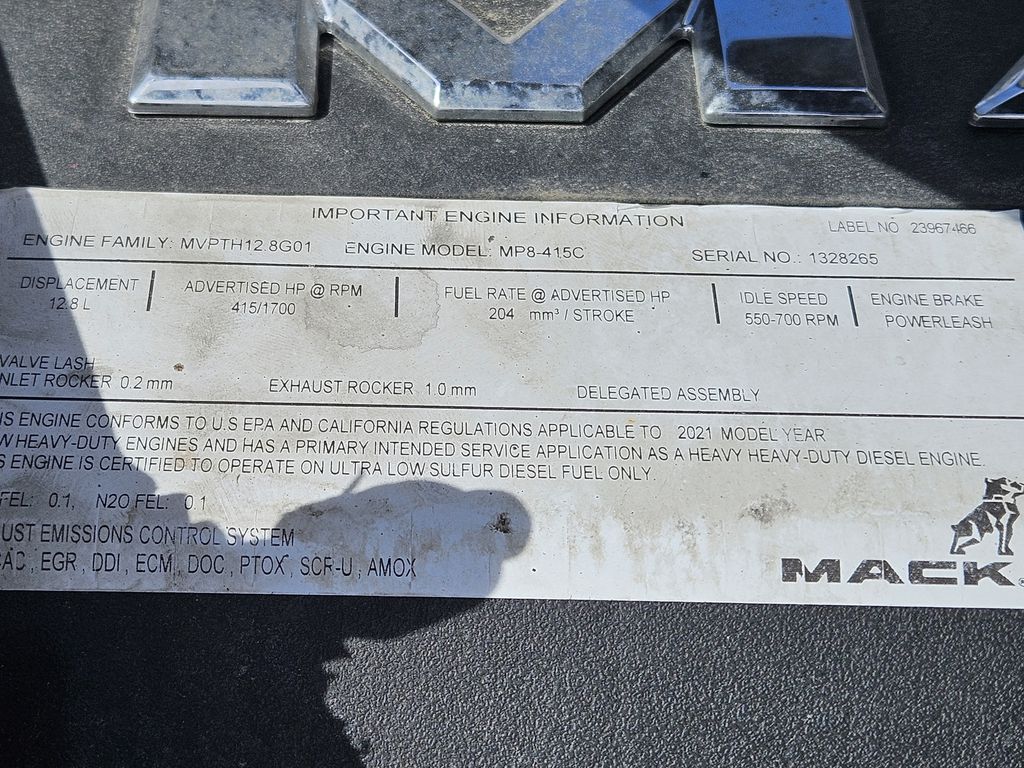 Slide images of 2022 MACK AN64T 