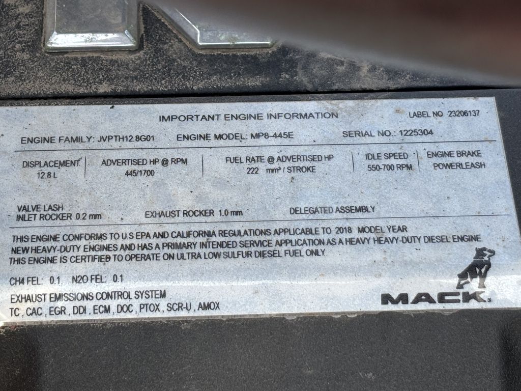 Slide images of 2019 MACK AN64T