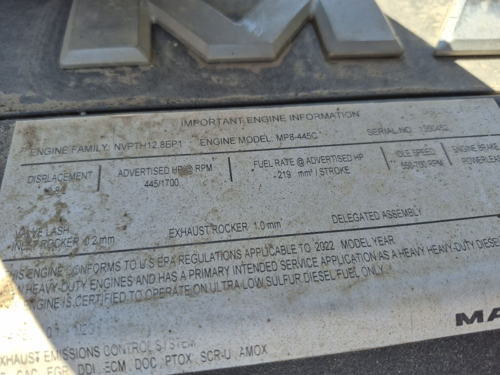 Slide images of 2023 MACK GR104B