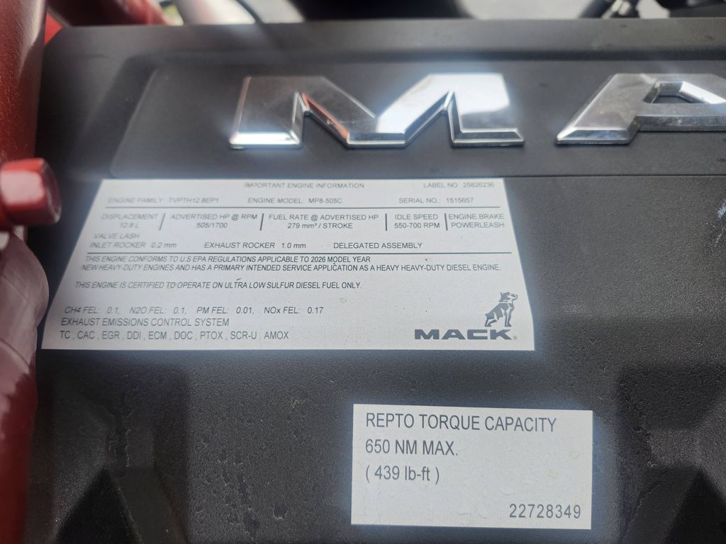 Slide images of 2027 MACK Pinnacle 64T DC