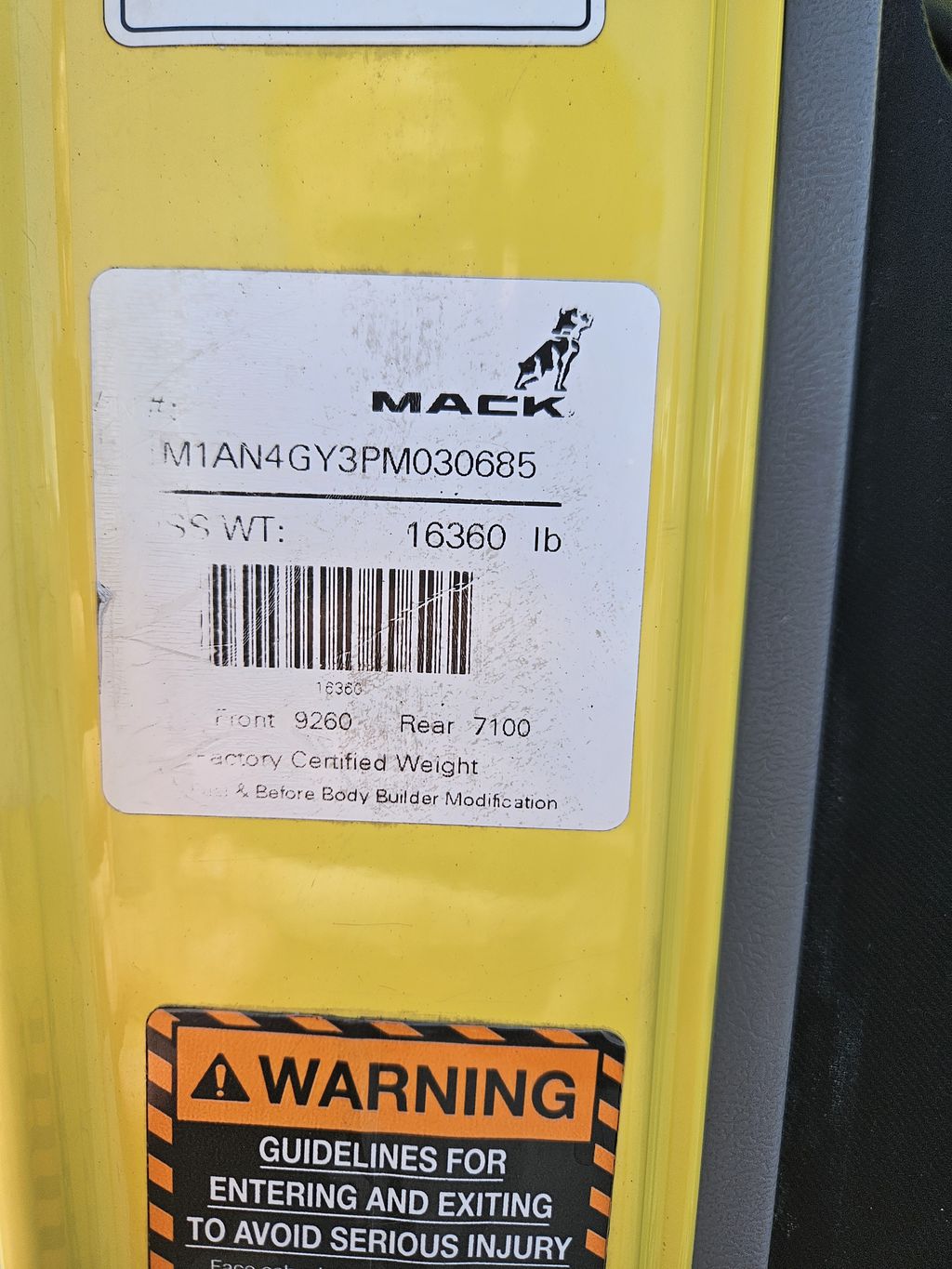 Slide images of 2023 MACK AN64T DC