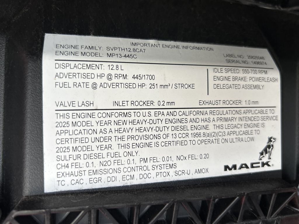 Slide images of 2026 MACK PR64T DAY CAB DEMO