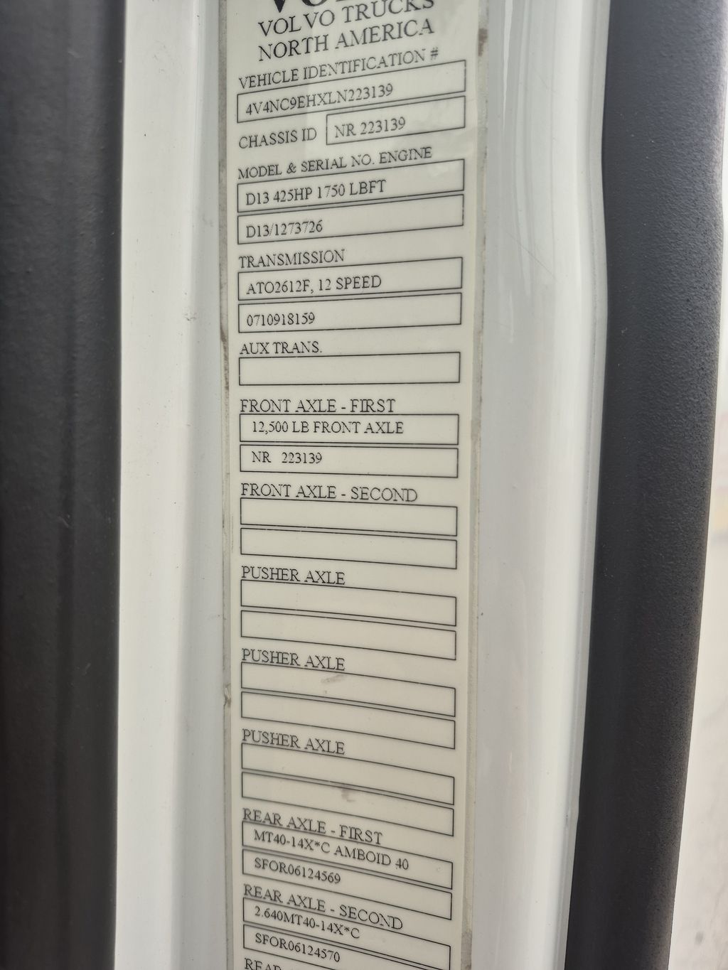 Slide images of 2020 VOLVO VNL64T760